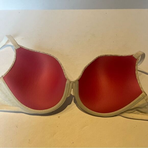 PINK Wear Everywher Push -up Bra White Underwire Size 34DD - Picture 2 of 8